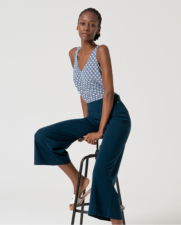 Pantalón cropped elástico - Imagen 4