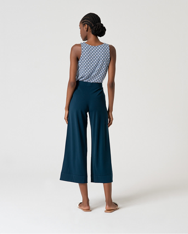 Pantalón cropped elástico - Imagen 3