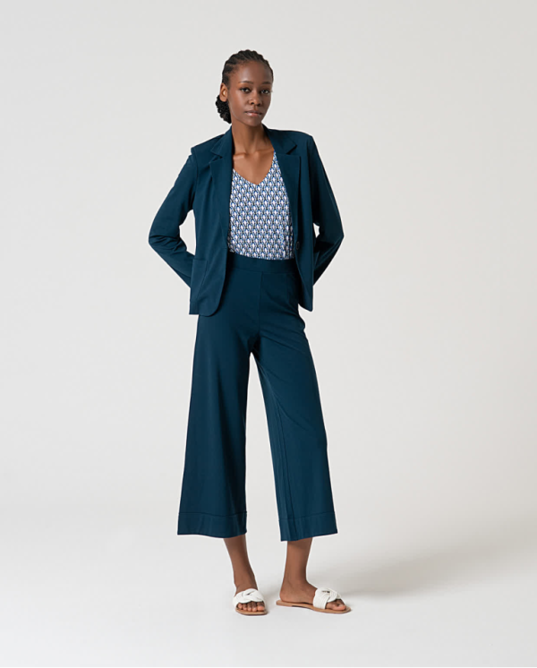Pantalón cropped elástico - Imagen 2