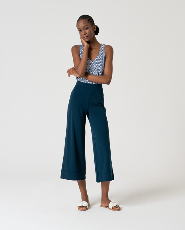 Pantalón cropped elástico