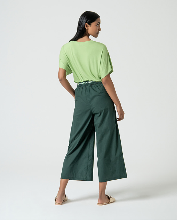 Pantalón culotte con cinturón - Imagen 2